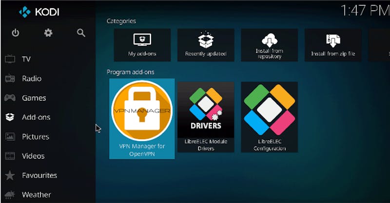 Kodi VPN Manager